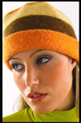 Striped Felt hat in Orange